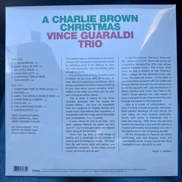 🎄NWT Vince Guaraldi Trio A Charlie Brown Christmas 60th Anniversary Pop Up RSD - Picture 3 of 6
